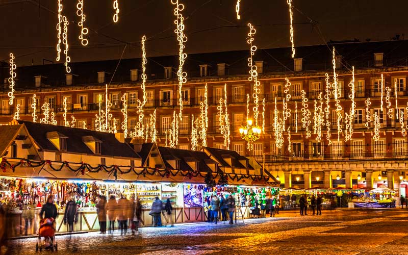 Christmas markets in Madrid's Plaza Mayor