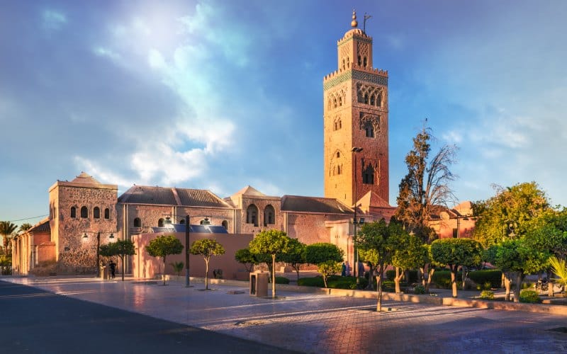 Mezquita de la Koutoubia, edificio que sirvió de referencia para la Giralda de Sevilla