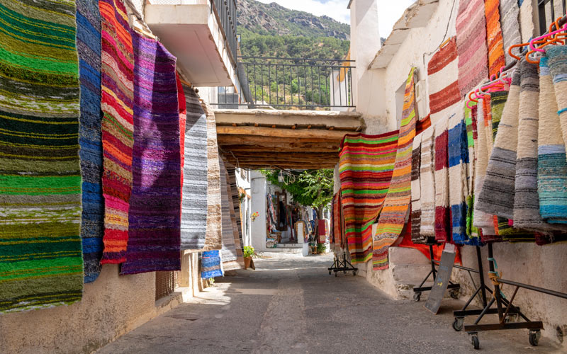 Jarapas in the streets of Pampaneira