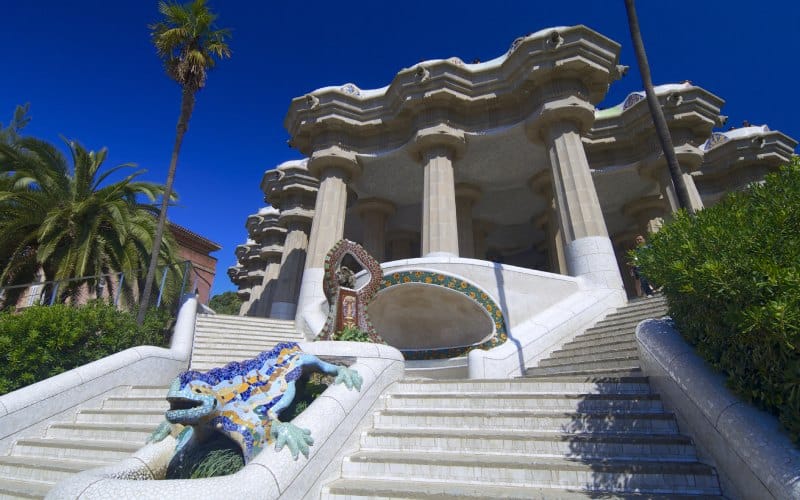 Detalle de la escalera del Park Güell