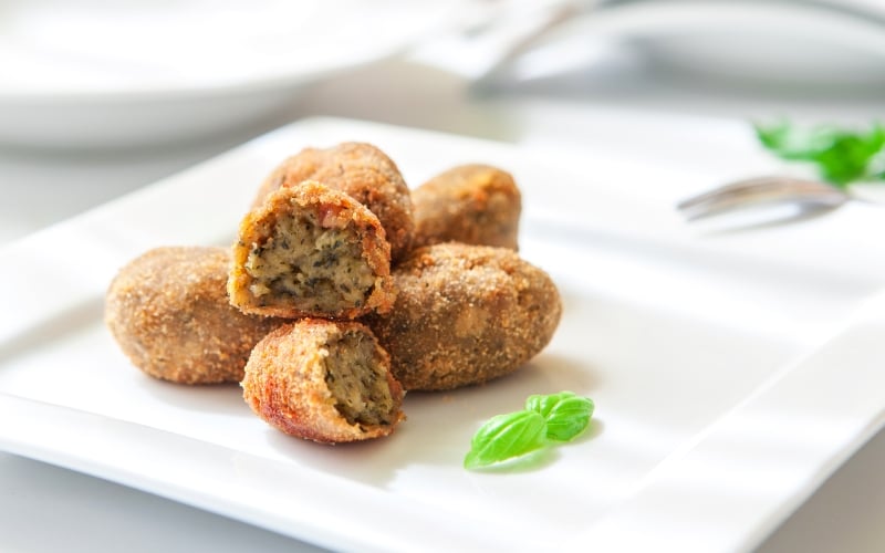 Tuna and spinach croquettes