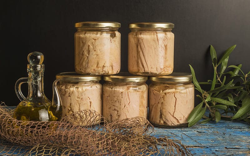 Cans of white tuna