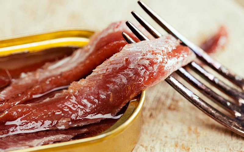 Christmas starter: anchovy salad