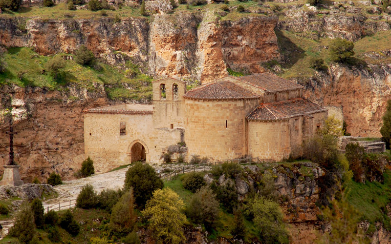 Hermitage of San Frutos in the middle of the Hoces del río Duratón Park