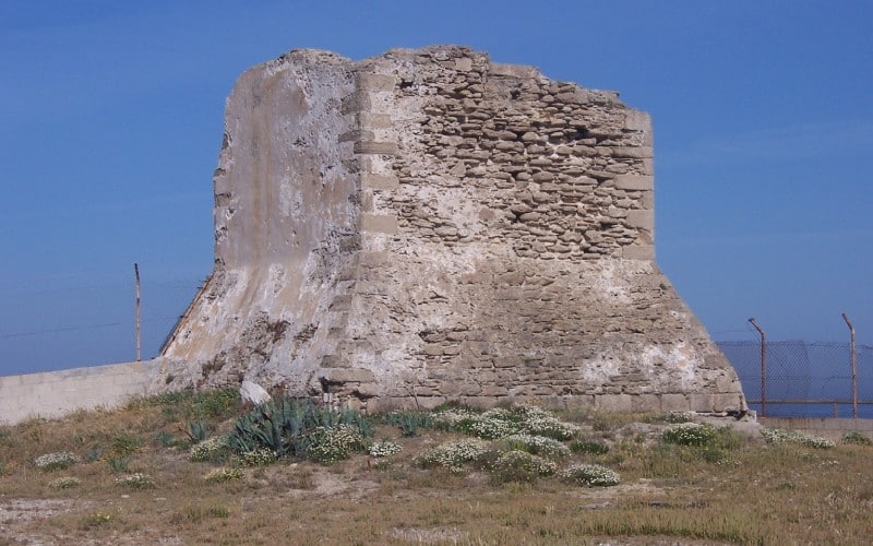 Remains of the ancient Trafalgar Tower
