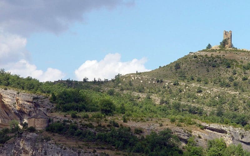 Nuestra Señora del Congost hermitage and Chiriveta tower in Mont-Rebei