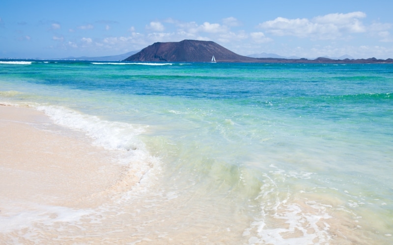 Views of Lobos Island from Corralejo, Fuerteventura