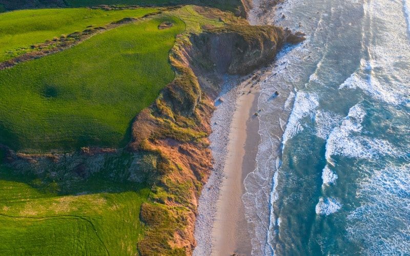 Cantabrian coast and Meron beach from above