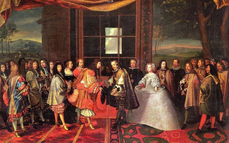 The Interview of Philip IV and Louis XIV on the Island of the Pheasants by Jacques Laumosnier