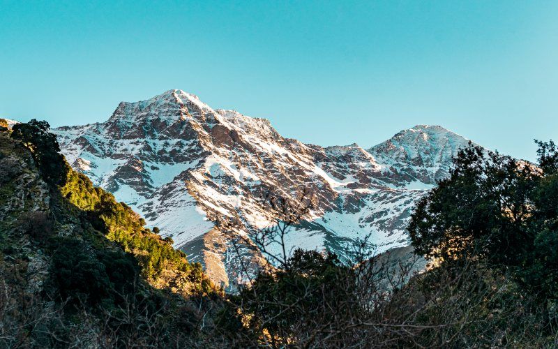 Mulhacén and Alcazaba peaks from Vereda de la Estrella