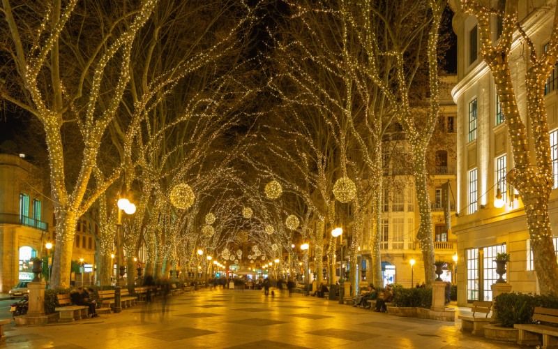 Palma de Mallorca christmas lights