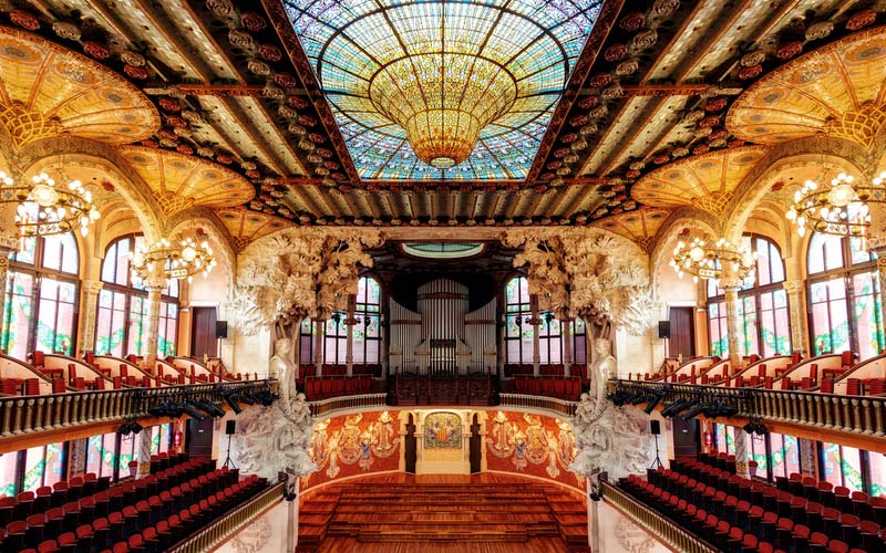 Concert hall of the Palau.