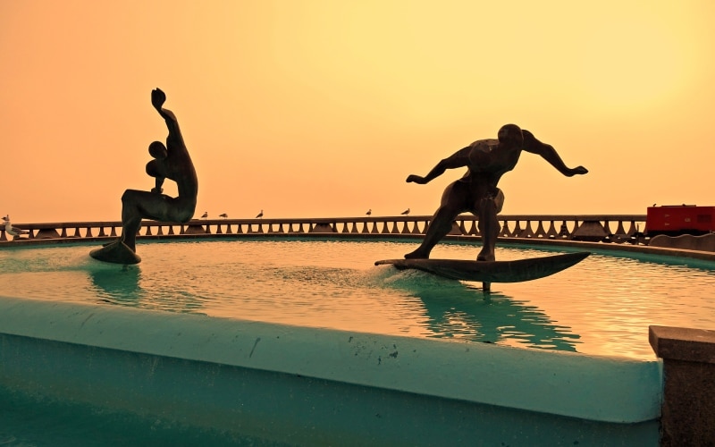 Surfers fountain