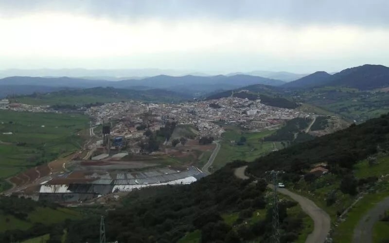 A green valley seen from above