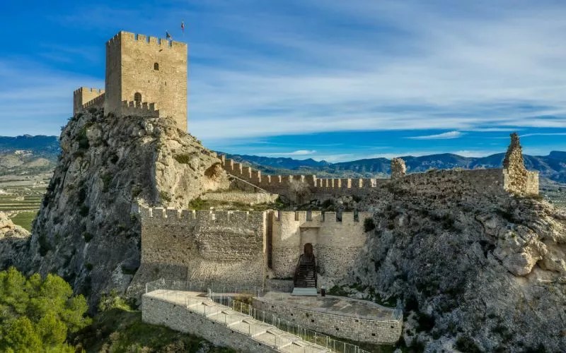 A castle on a rocky hill
