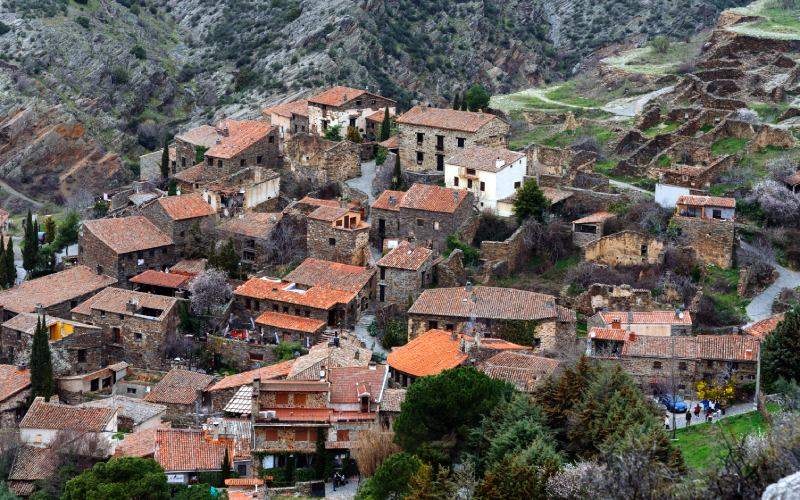 A village seen from above