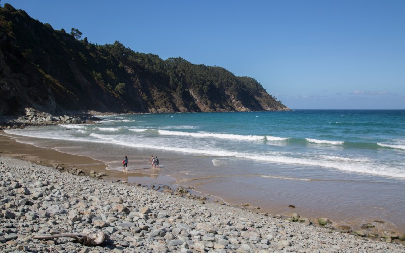 A beautiful beach with pebbles