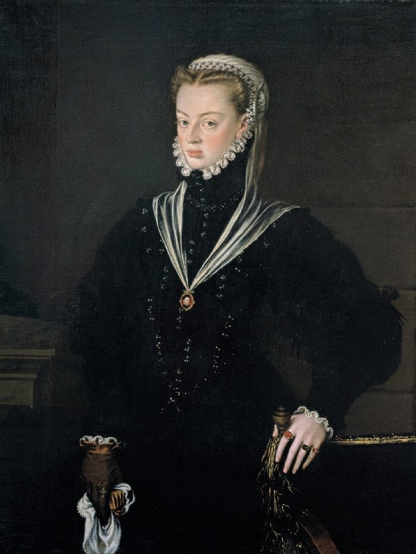 A protrait of a woman dressed in black