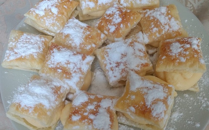 A dish of square sweets