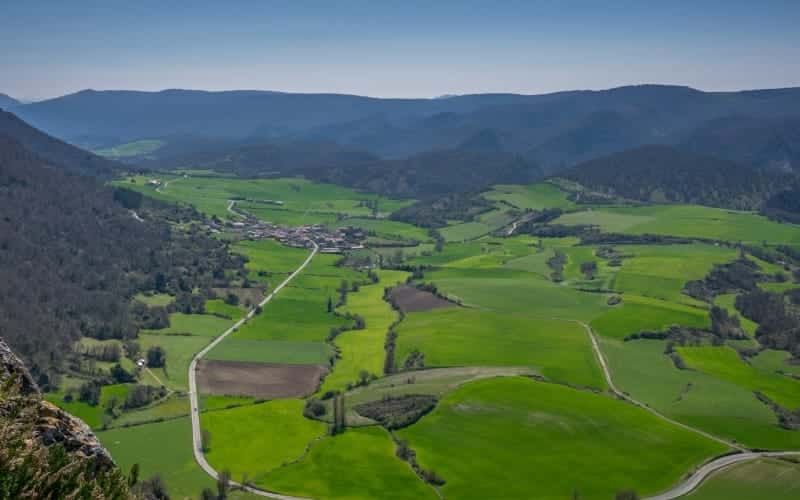 A village in a valley