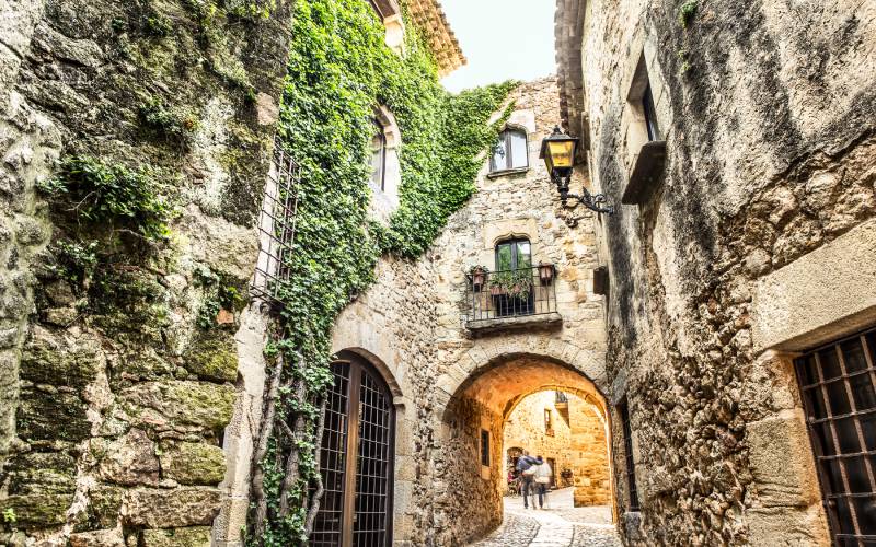 The cobbled streets of Tossa de Mar