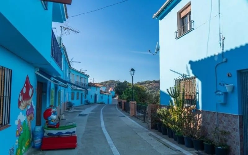 Graffiti on the blue walls of Júzcar
