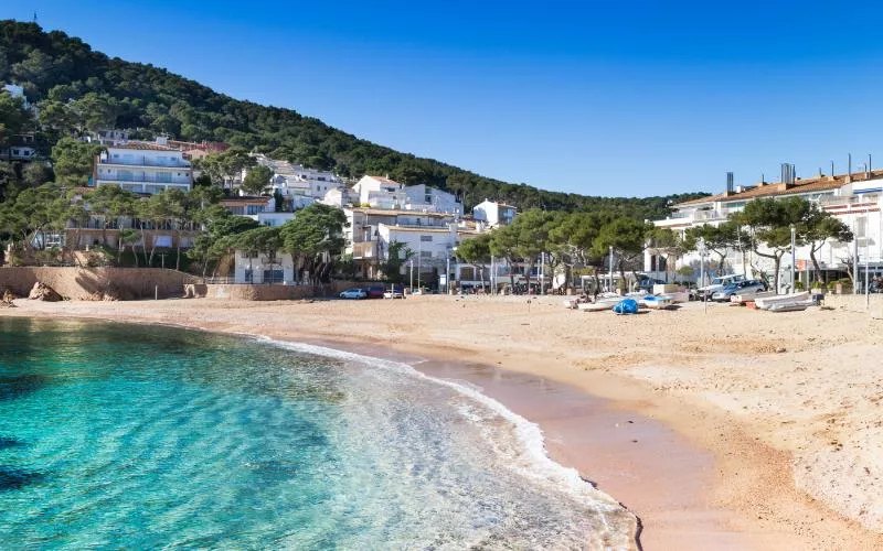 Beach at Tamariu on the Costa Brava