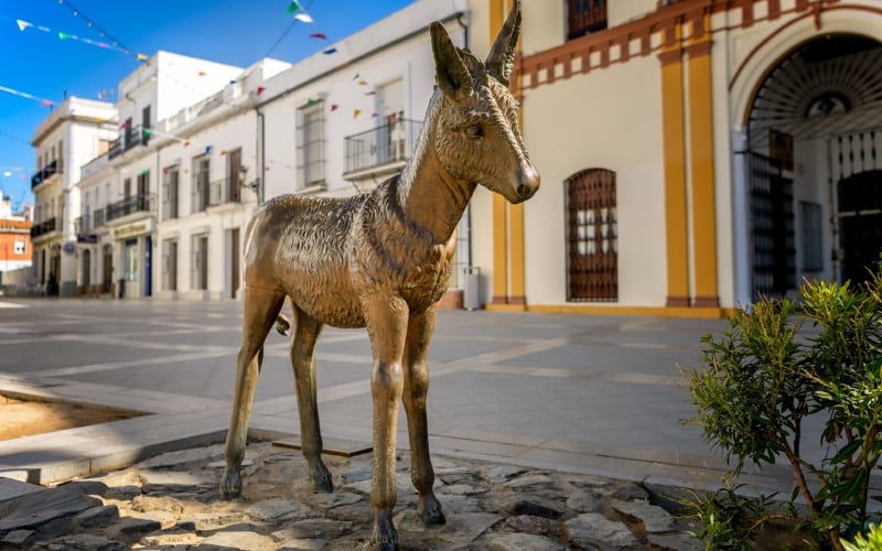 A statue of donkey Platero, by Juan Ramón Jiménez
