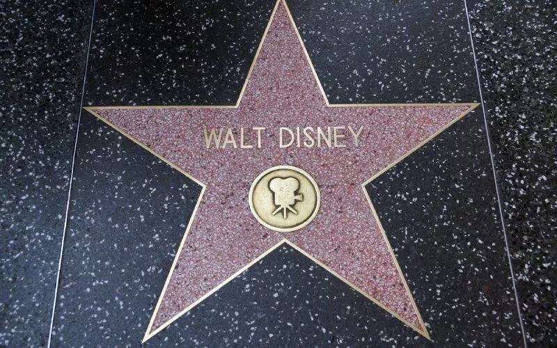 Walt Disney's star on the Hollywood Walk of Fame