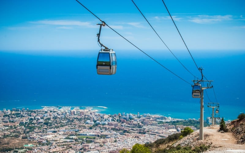 The cable car of Benalmadena on the Costa del Sol