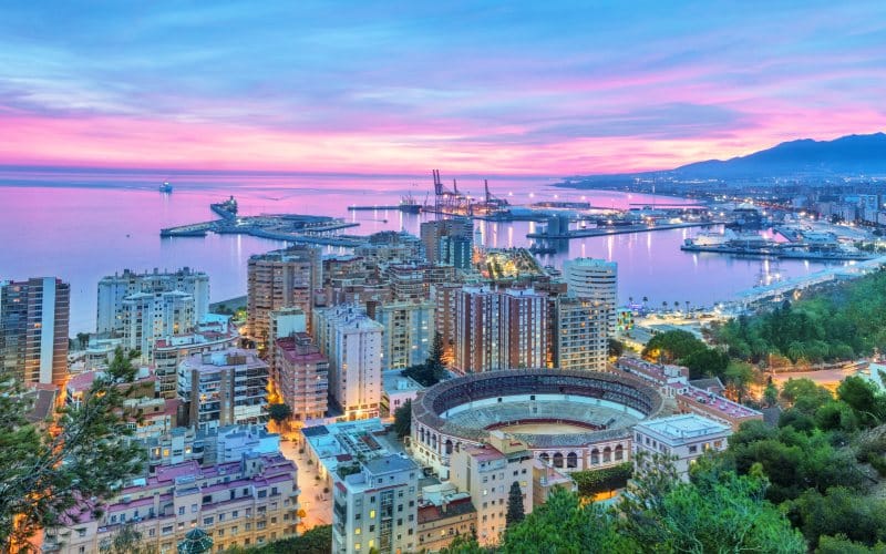 Sunset in Málaga