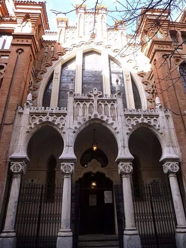 The church of Buena Dicha, a modernist building in Madrid