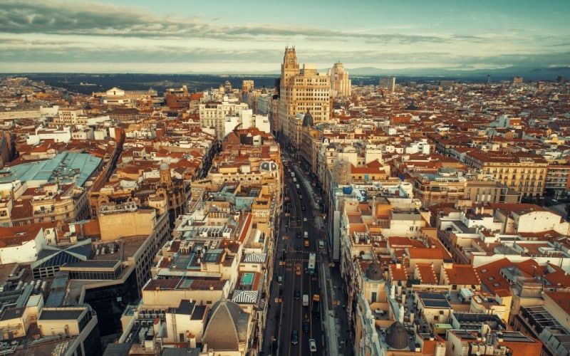 Panoramic view of Madrid