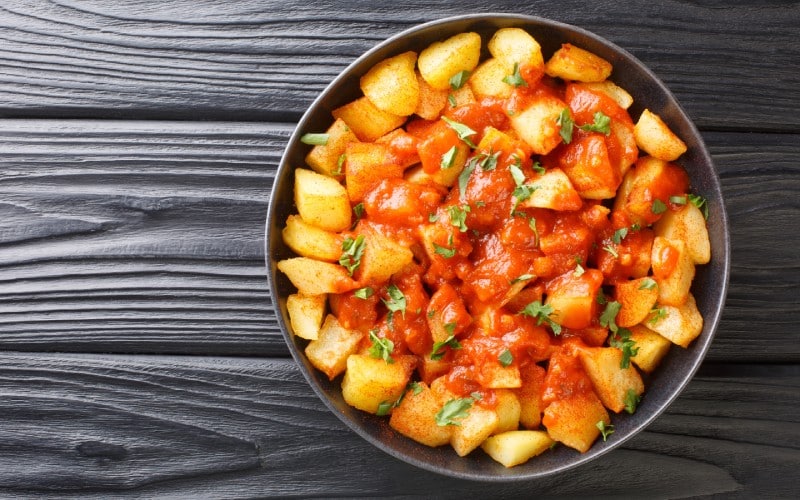 Patatas bravas, a typical Spanish tapa