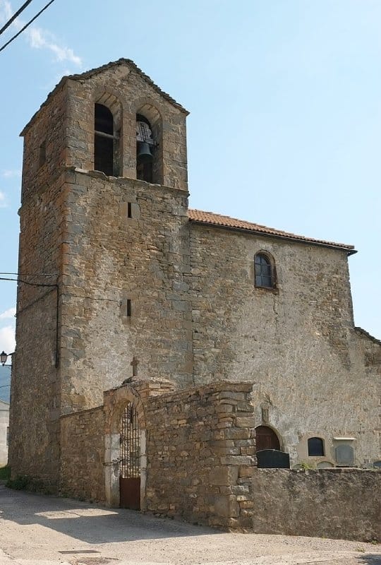 Church in Guasa, a Spanish village with a unusual name