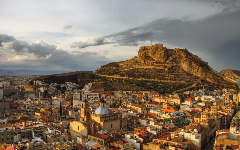 Santa Bárbara Castle on top of Mount Benacantil