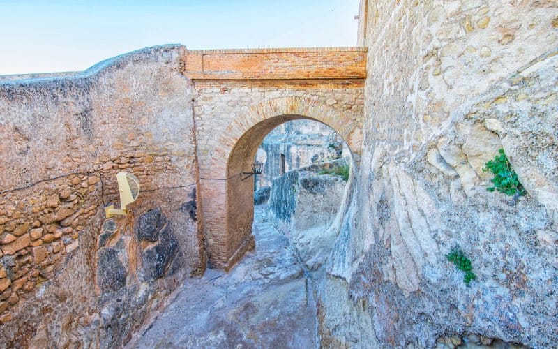 Part of the interior of Santa Bárbara Castle