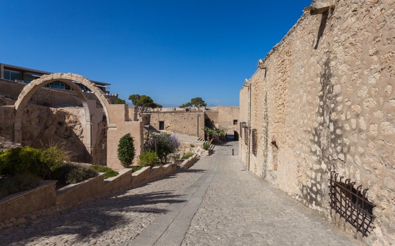 Part of the interior of Santa Bárbara Castle