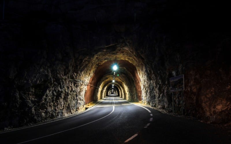Access tunnel to Gorg Blau in Mallorca