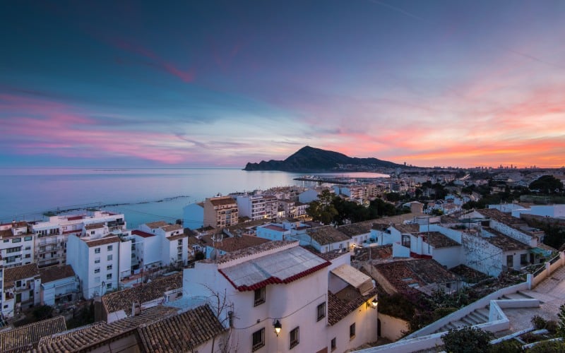 Panoramic view of Altea in the Valencian Community