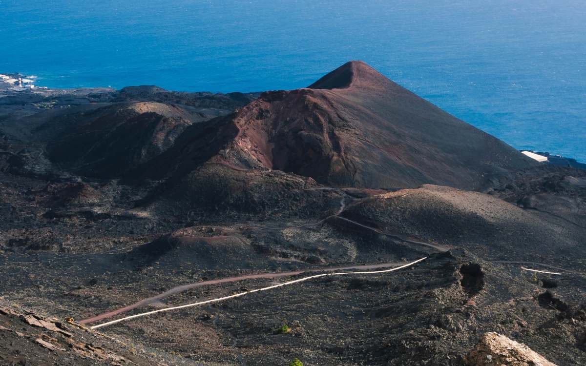 The volcano of Teneguia in La Palma