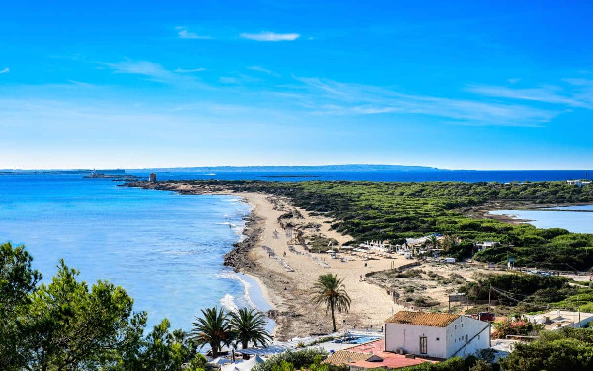 Es Cavallet beach in Ibiza