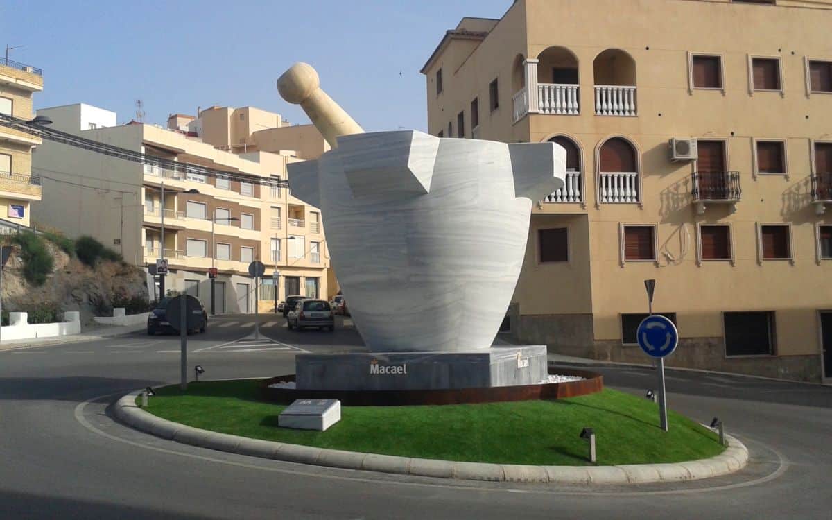 Giant mortar in Macael.