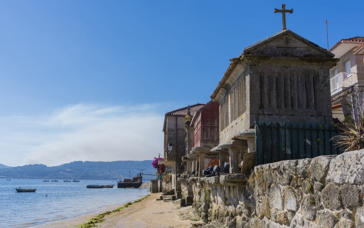 The unique hórreos in Combarro.