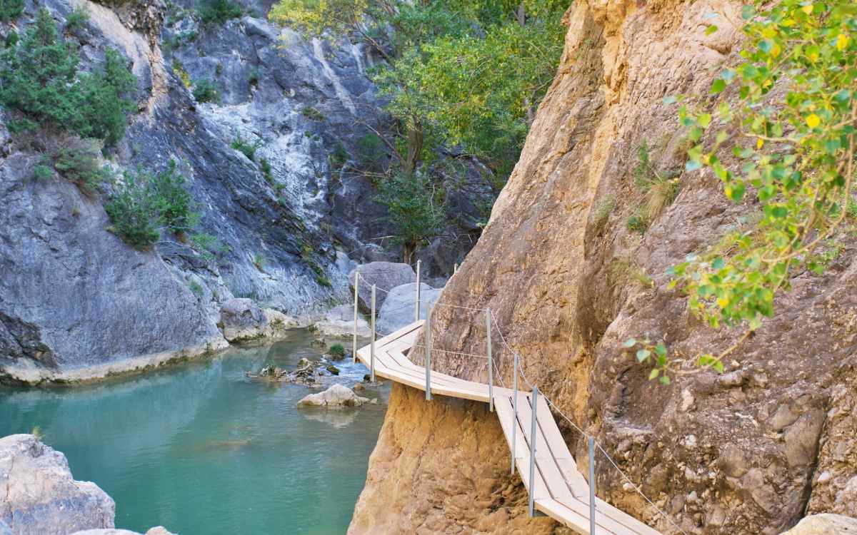 Wooden walkways at Valloré.