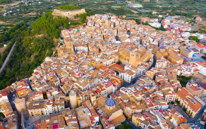 Aerial view of Segorbe. 