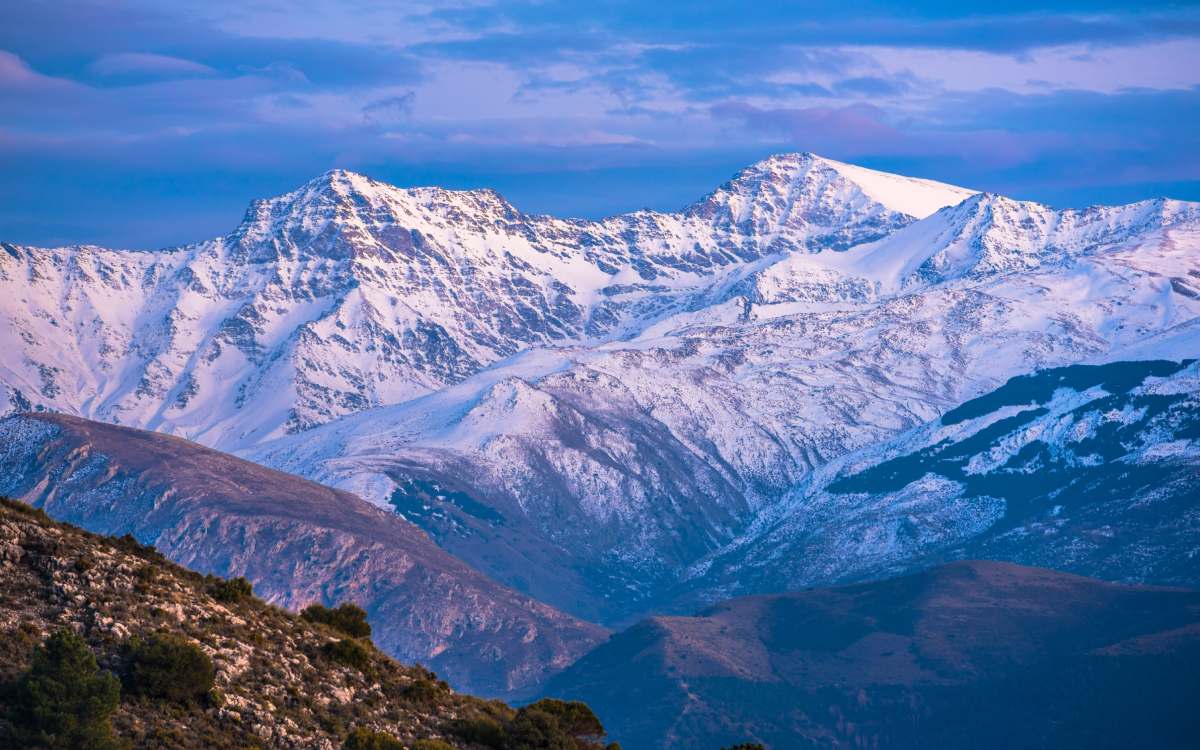 Panoramic view of Sierra Nevada.