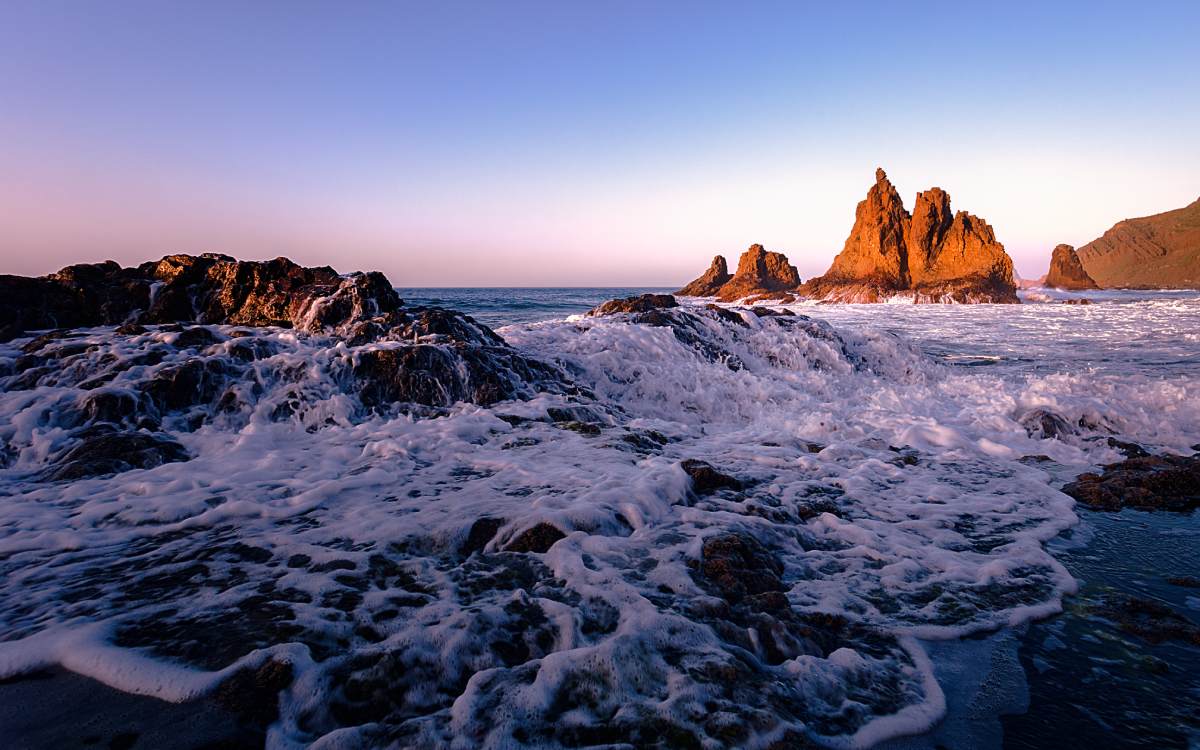 Waves at Benijo beach.