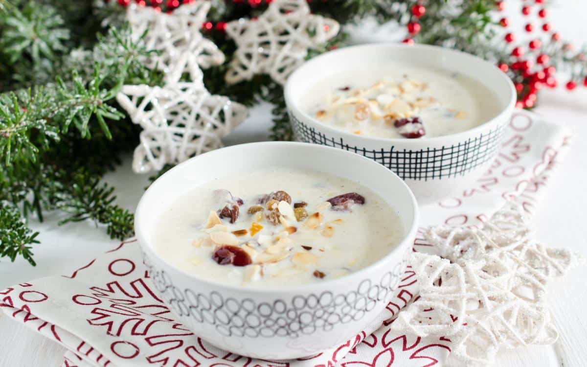 Almond soup.