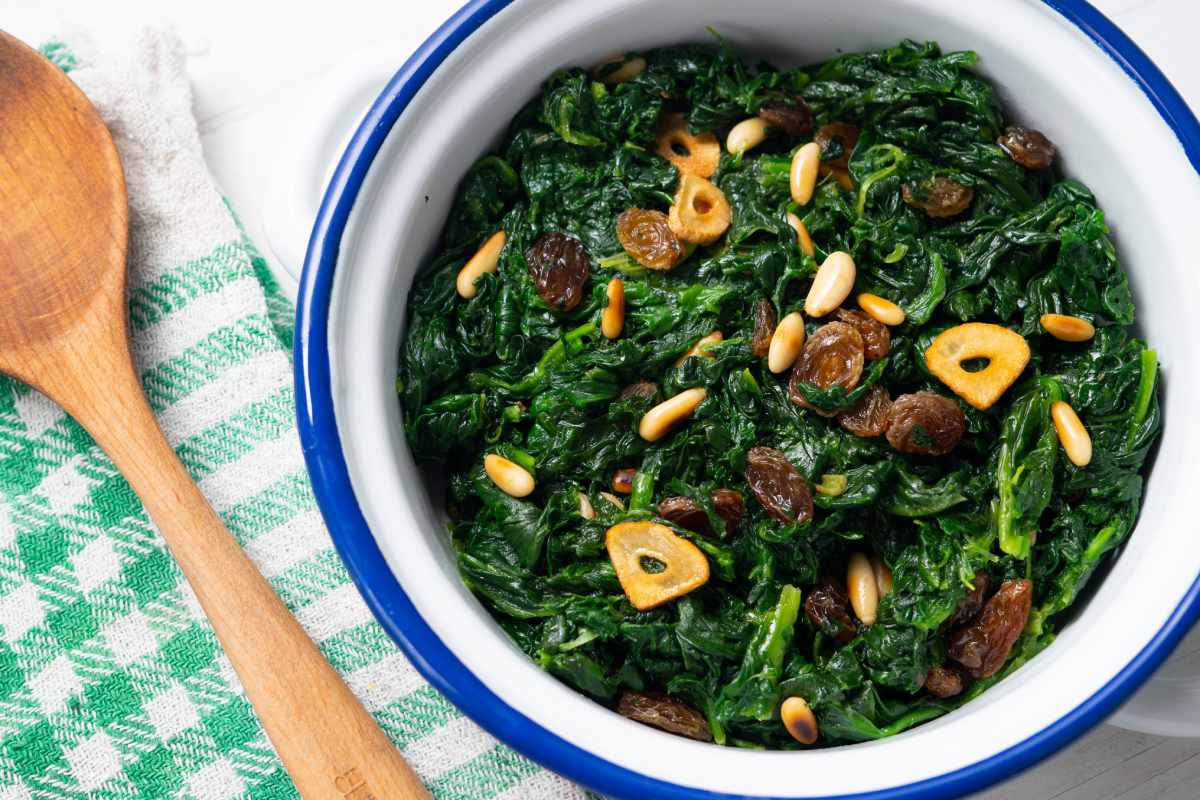 Catalan-style spinach.